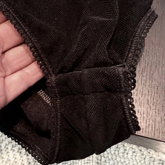 WT Vintage Ritmo DiPerla LaPerla Beaded Black Stretch Tulle Bustier/Bodysuit 34D - Picture 16 of 16